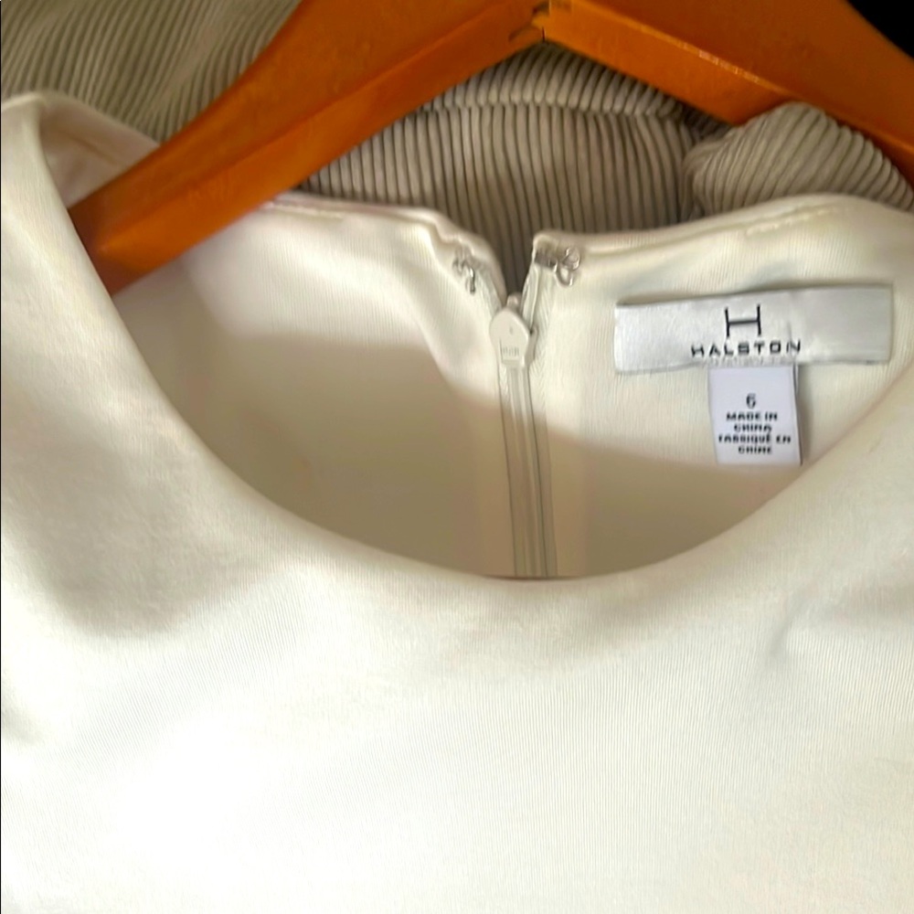 Halston Elegant White Dress
